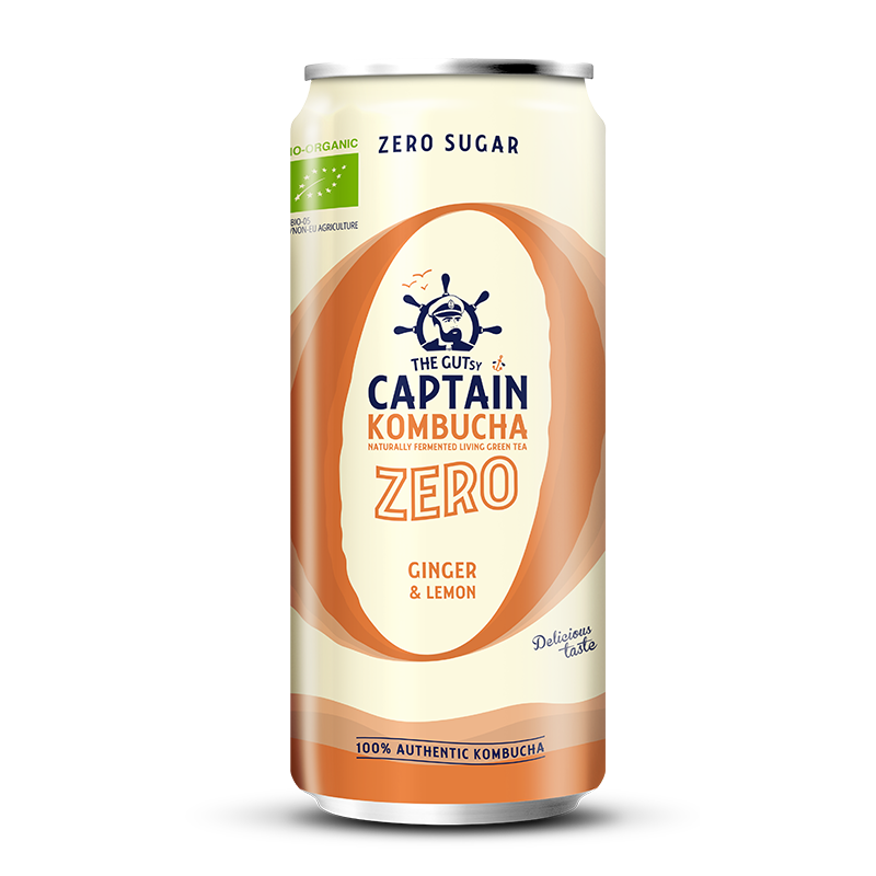 GUTsy Captain Kombucha Zero - Gyömbér és Citrom DOBOZOK 20 x 250ml