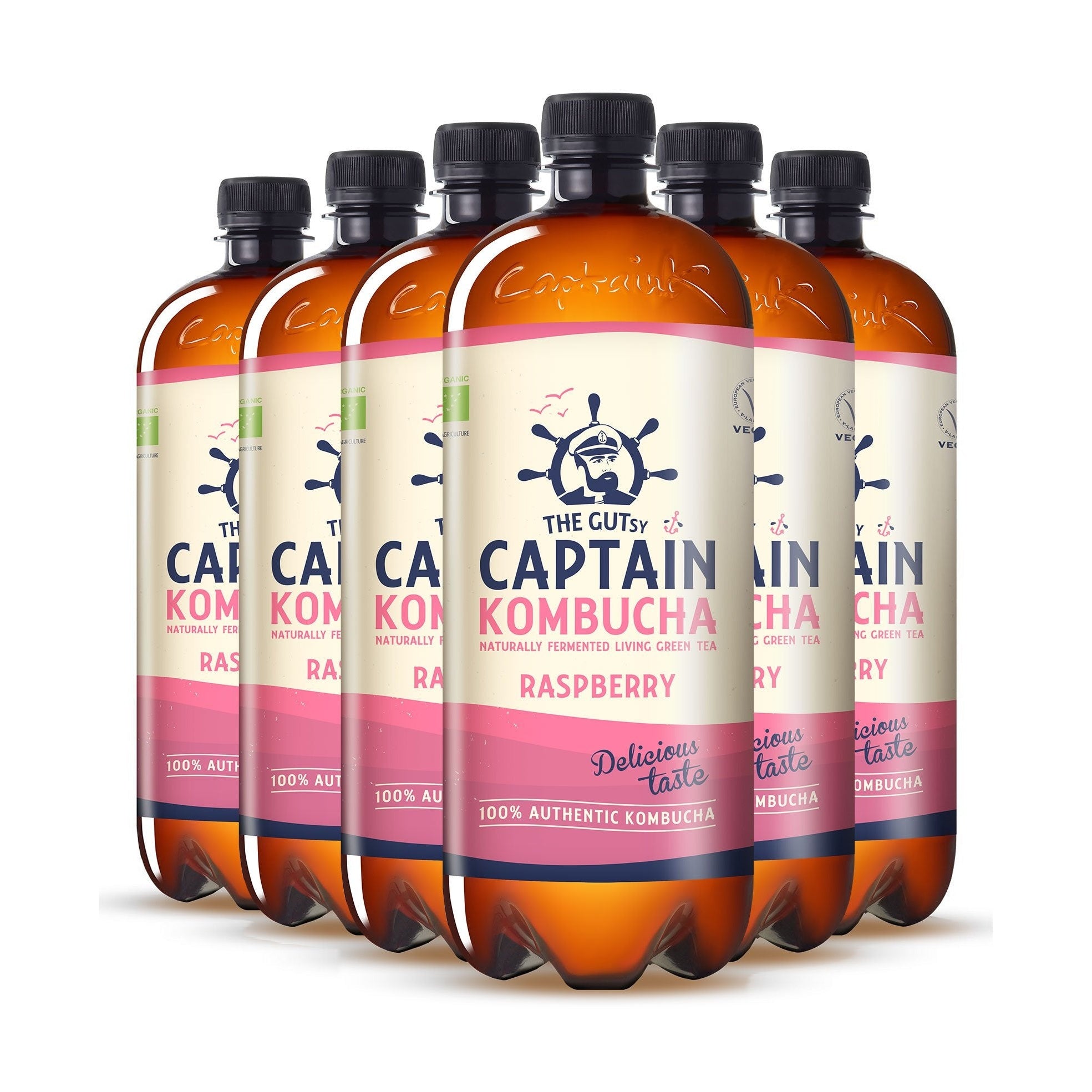GUTsy Captain Kombucha - Málna 6 x 1L