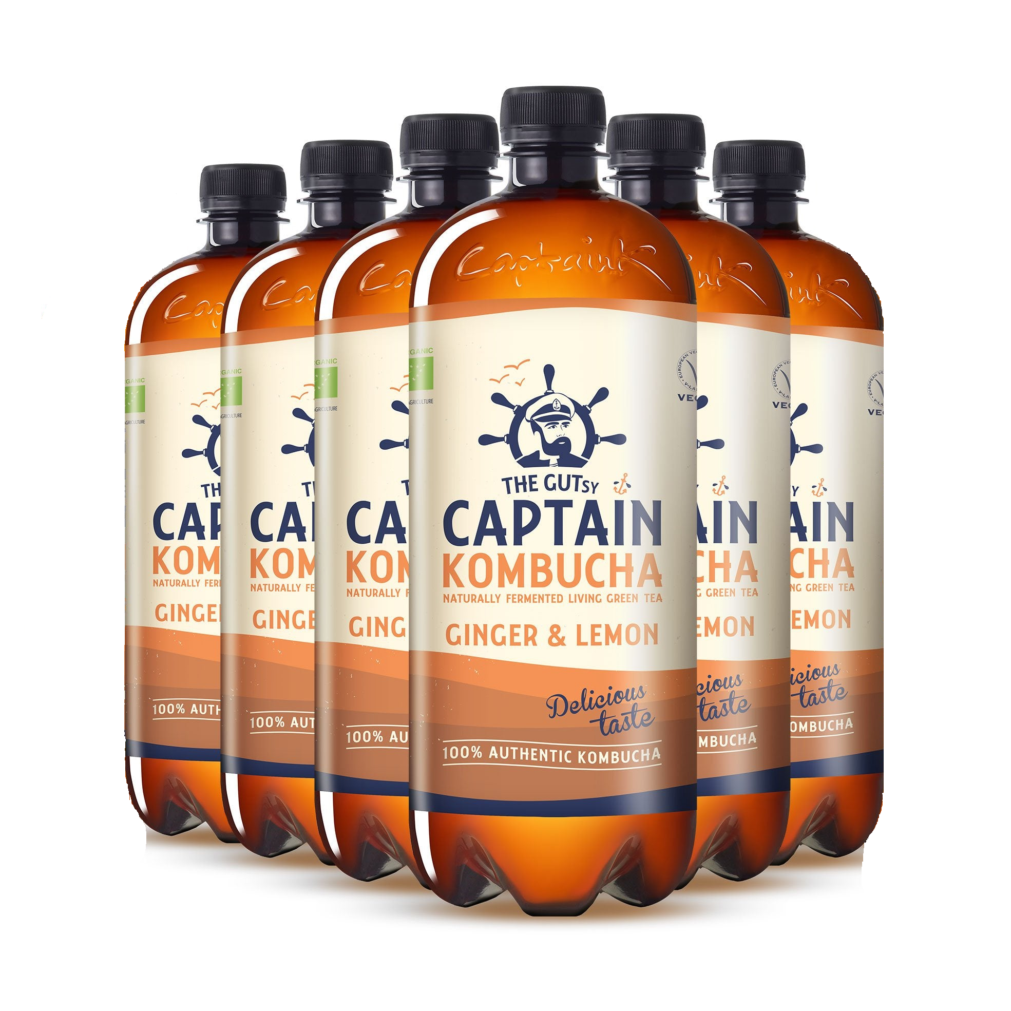 GUTsy Captain Kombucha - Gyömbér és citrom 6 x 1L