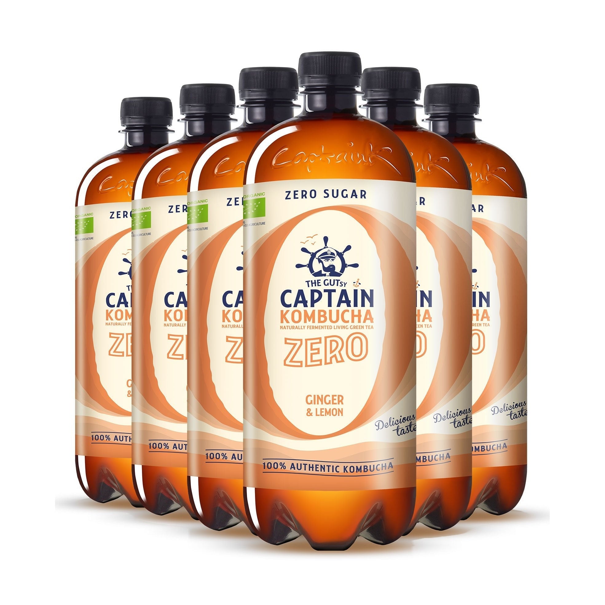 GUTsy Captain Kombucha Zero - Gyömbér és Citrom 6 x 1L