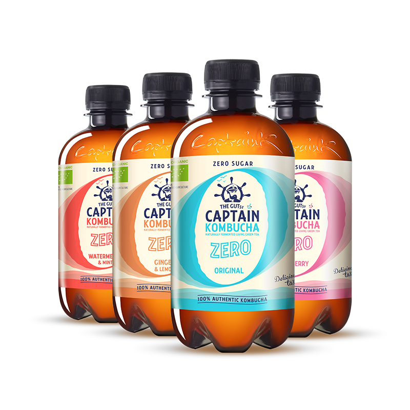 GUTsy Captain Kombucha Zero - Próbacsomag 4 x 400ml