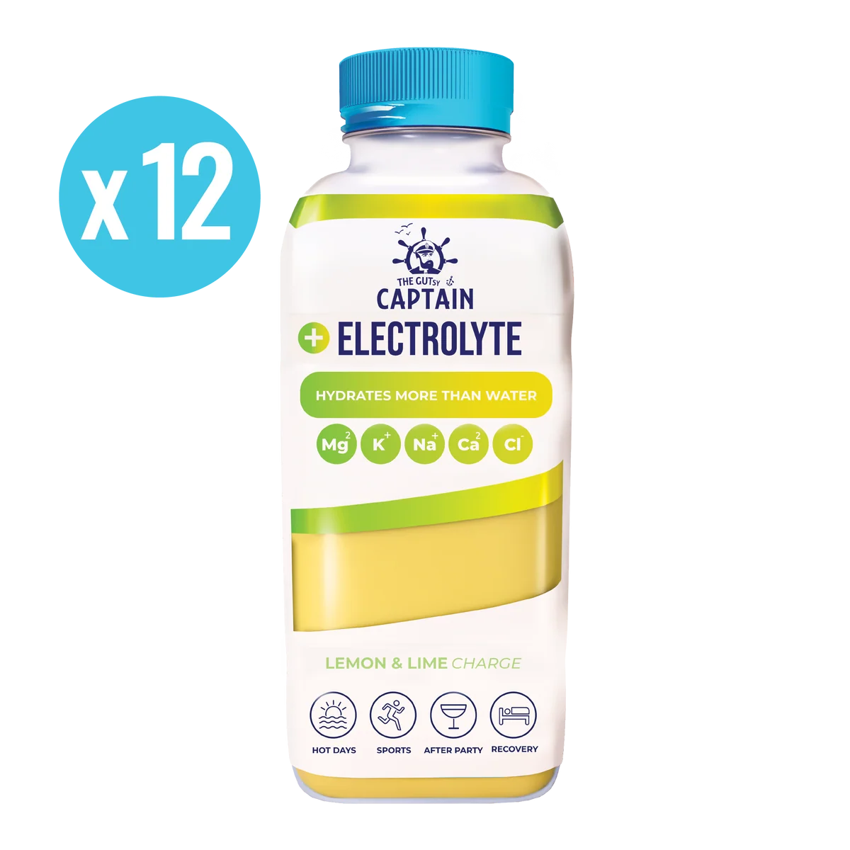 GUTsy Captain Electrolyte - Lemon Lime 12x600ml