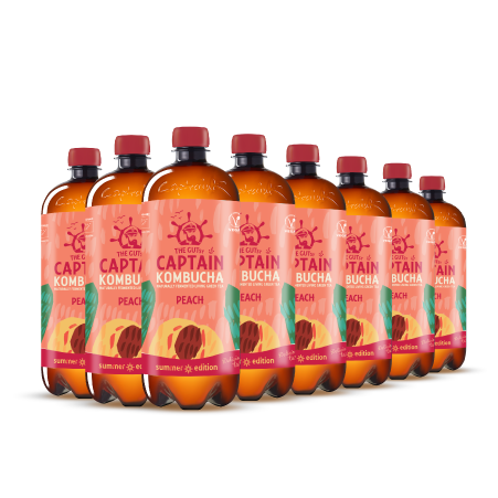 GUTsy Captain Kombucha - Nyári Őszibarack 8 x 1L