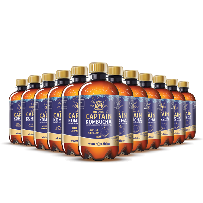 GUTsy Captain Kombucha - Alma és Fahéj - 12 x 400ml