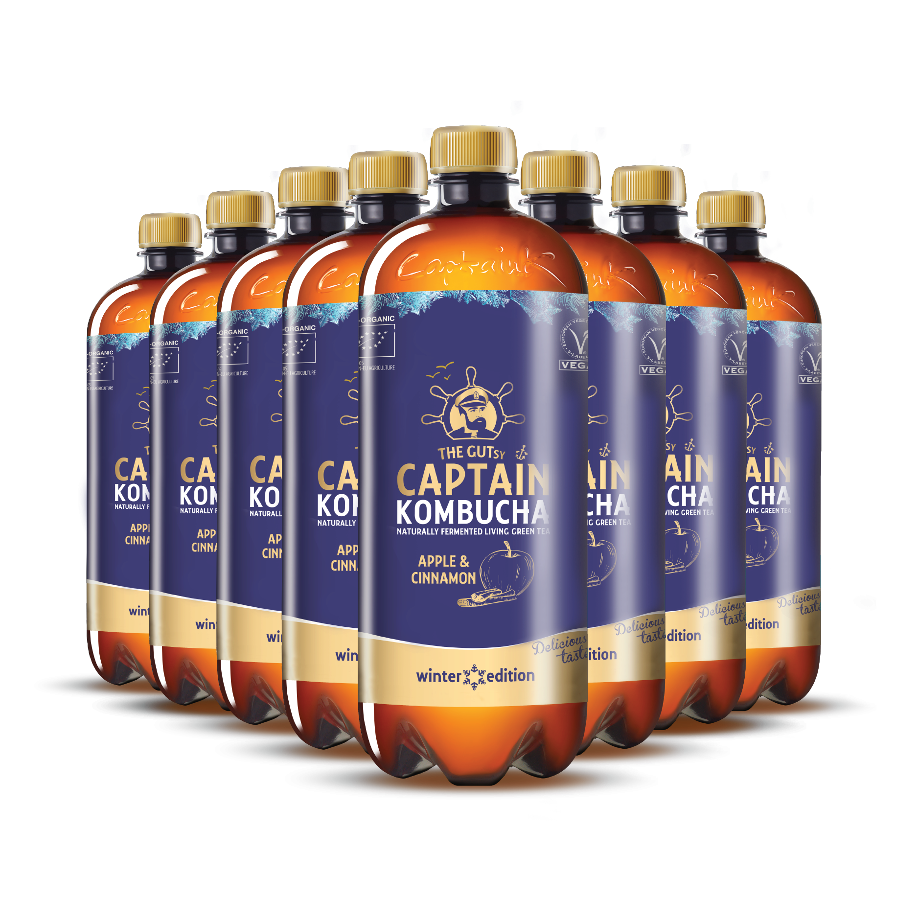 GUTsy Captain Kombucha - Alma és Fahéj - Téli Kiadás 8 x 1L